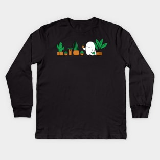 Ghost Plant Parent Kids Long Sleeve T-Shirt